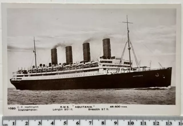 RMS AQUATANIA Postcard White Star Line Cunard Luxury Liner Sister Lusitania