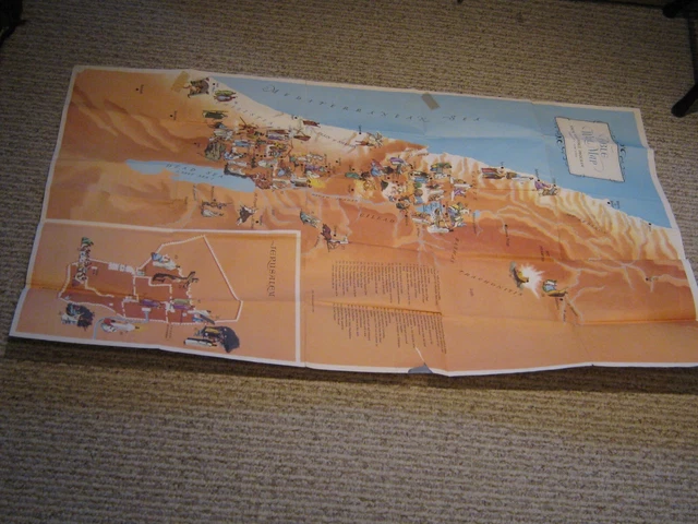 VINTAGE BIBLE WALL MAP Know Your Bible Program LARGE 25.5" X 41" £1.35 ...