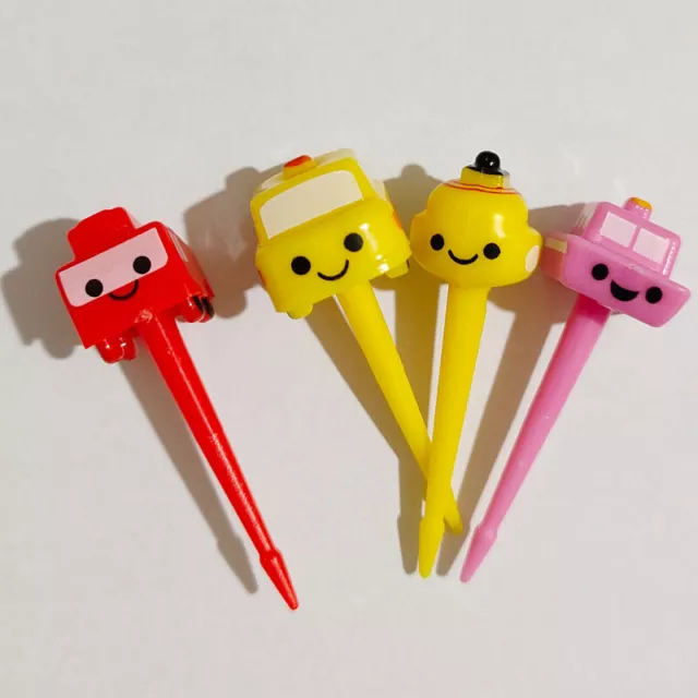 Tenedor de frutas de dibujos animados palillos de dientes lindo selección de alimentos para animales mini caja de almuerzo decoración