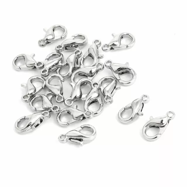 20 Pcs 10mm Lobster Claw Clasps Buckles Fasteners for Necklace Bangle