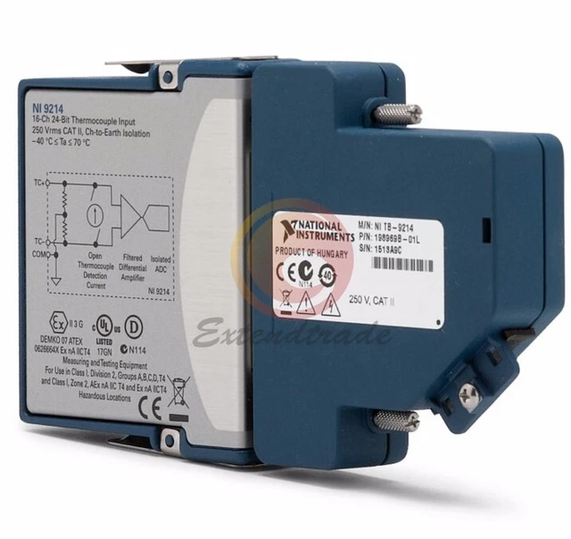 Ein Neu National Instruments NI-9214 Thermoelement Eingang Modul Mit Ni TB-9214