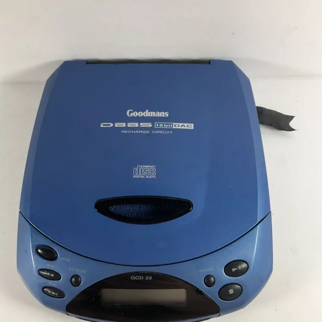 Goodman's GCD-29 CD Walkman CD Player (No Headphones) Good Working Order