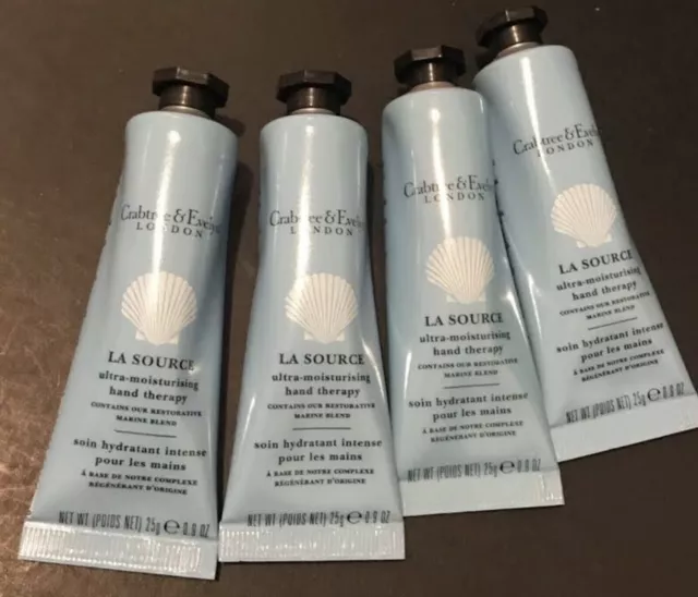 4 X Crabtree and Evelyn La Source Hand Cream Hand Therapy 25g - Sealed