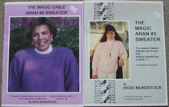 Suéter Ricki Mundstock The Magic Aran #3 y The Magic Cable Aran #5