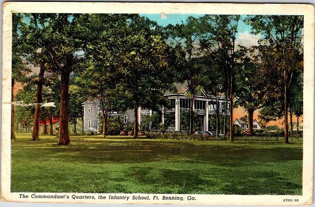Postcard SCHOOL SCENE Fort Benning Georgia GA AN0277