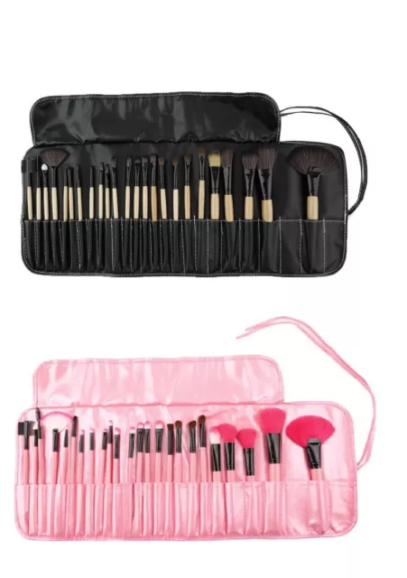 Professional 24 pcs Kabuki Make Up Brush Set & Cosmetic Brushes Bag