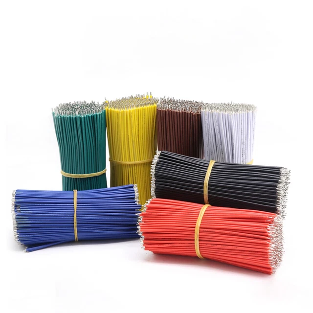 PVC Breadboard Jump Wire Eight Colours Double-End Tinning Connector Cable UL1007