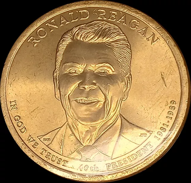 2016 D Ronald Reagan Presidential Dollar Brilliant Uncirculated From Mint Set