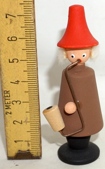 Räuchermann Räuchermännchen MINIATUR ERZGEBIRGE DDR 7,5cm für Puppenstube Holz