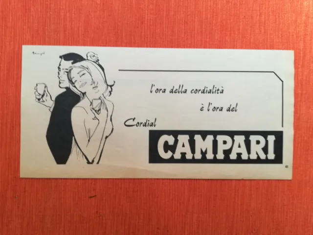 Vecchia Pubblicita' Cartacea Originale Advertising "Campari" Disegni Marangolo