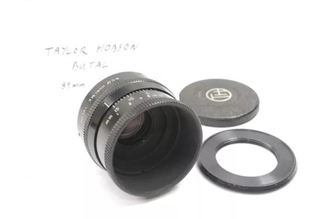 Taylor Hobson Butal 89mm (3.5 inch)  f/5.6 Lens. Excellent Quality VGC With Cap