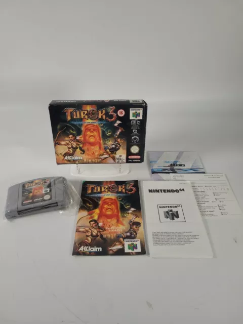 Turok 3 Shadow of Oblivion Nintendo 64 N64 Video Game Manual PAL Complete Boxed