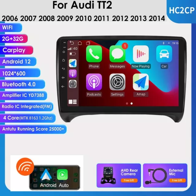 Android 10 Autoradio FÃ¼r Audi TT MK2 8J 2006-2012 NAVI GPS CarPlay 2+32GB DAB+
