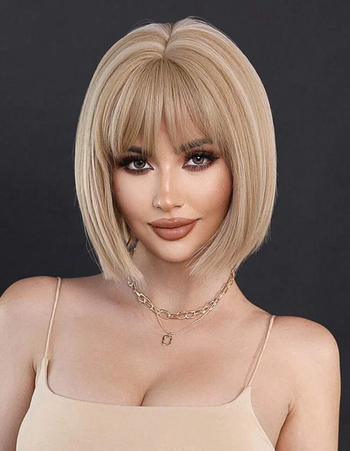 Perruque Courte Femme Blonde Dorée Claire BRANDY LG26 - Synthétique Style Moderne