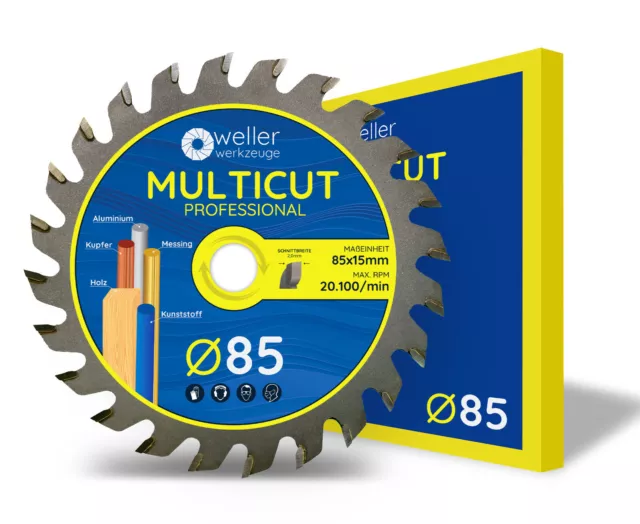 Profi MULTICUT Sägeblatt Kreissägeblatt 85x15 passend für Ferm CSM1043