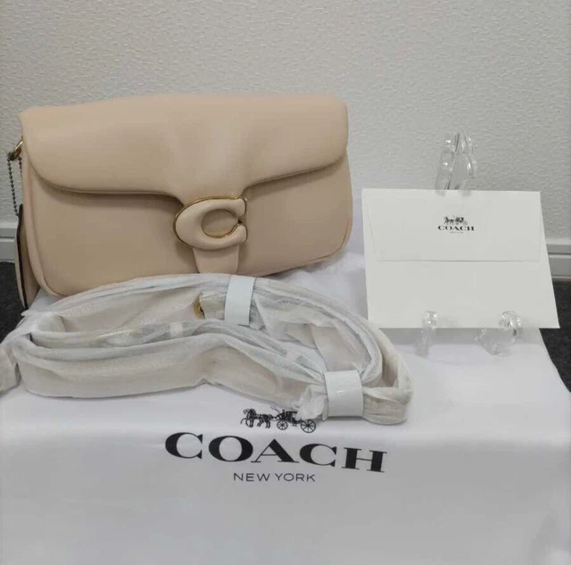 COACH Pillow Tabby 26 Shoulder Bag Crossbody Ivory Brass Leather C0772 Outlet