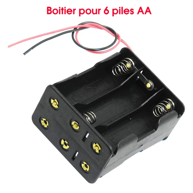 Support / Boîtier Pour 4 Piles Rondes AA (LR6) – Neuf – Origine France