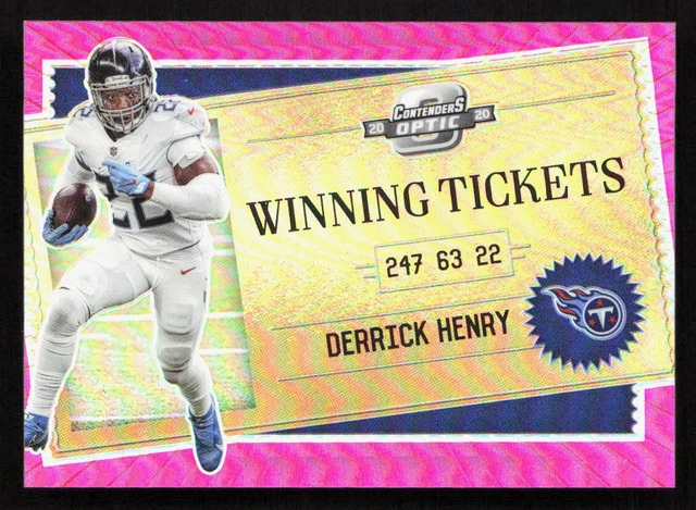 2020 Panini Contenders Optic Derrick Henry Winning Tickets Pink Prizm /75