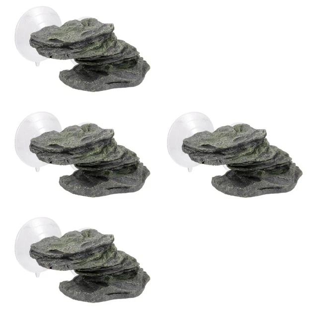 4 piezas Tanque de tortuga Decoración Plataforma de tortuga Tortuga Tomar el sol Tortuga