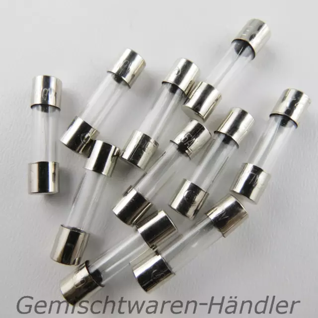 10 Pièce Fusible Verre Tube Fusible Flink 20mm 0,5 A Assurance 0,5A