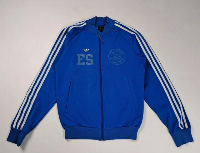 Adidas EL Salvador Track Jacket M Blue Rare Football Sportswear Track Top XS