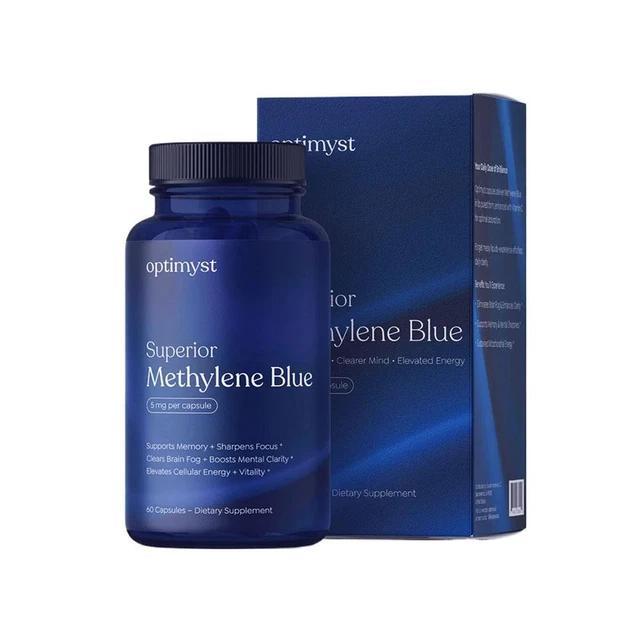 METHYLENE BLUE PHARMACEUTICAL Grade Capsules, 60Capsules, 1 Month Supp ...