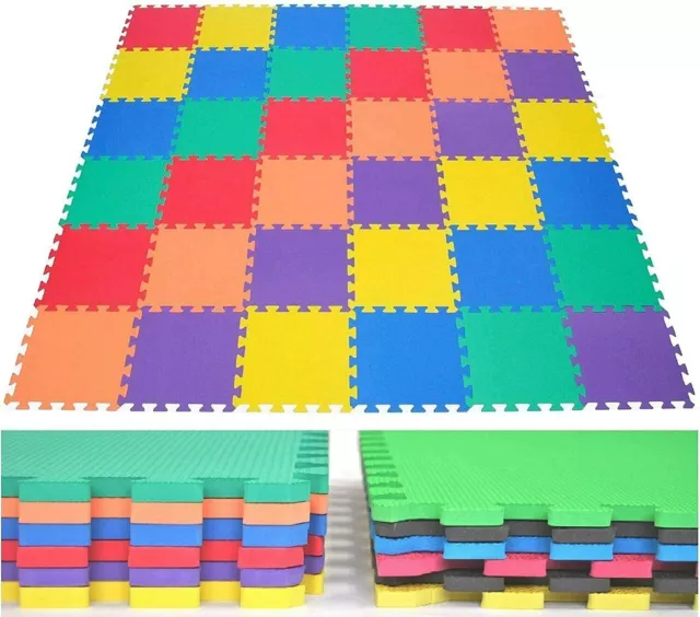 Large Soft Foam EVA Kids Floor Mats Jigsaw Tiles Interlocking Garden Gym Play
