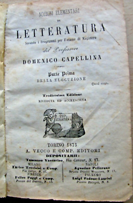 ALESSANDRO LALA-NOZIONI ELEMENTARI DI GEOGRAFIA E COROGRAFIA DI NAPOLI-1894/95 