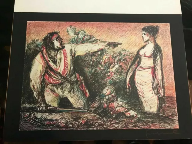 SALVATORE FIUME opera "L'AMANTE DI GRAMIGNA" 50*70 LITOGRAFIA TIRATURA 1-200