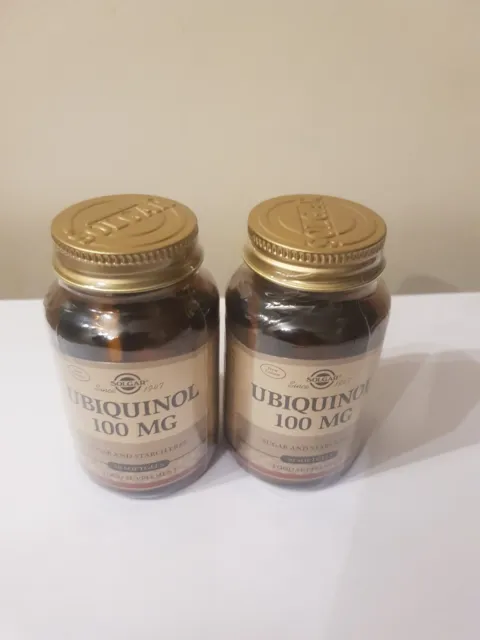 Solgar Ubiquinol 100mg 2x50 Softgels Supplement (Two Bottles) NEW Expiry 12/2025
