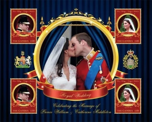Gambia 2011 - Royal Wedding Will & Kate - Sheet of 4 stamps - Scott #3362 - MNH