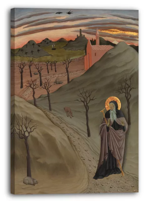 Kunstdruck Meister der Osservanza - Heiliger Antonius der Abt in der Wildnis