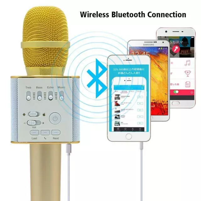 Karaoke Microphone Speaker Wireless Bluetooth Handheld Mic USB Player KTV WS858 2