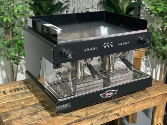 Wega Pegaso 2 Group Brand New Black Espresso Coffee Machine Commercial Cart Bar