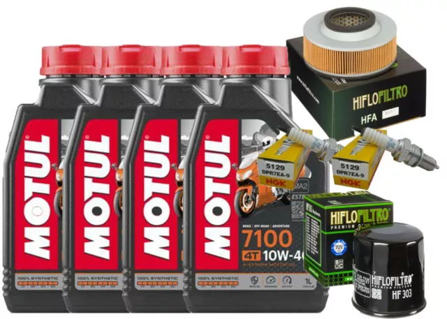 Kit Tagliando Kawasaki Vn 1600 Motul 7100 10W40 Filtro Olio Aria Candele 2008