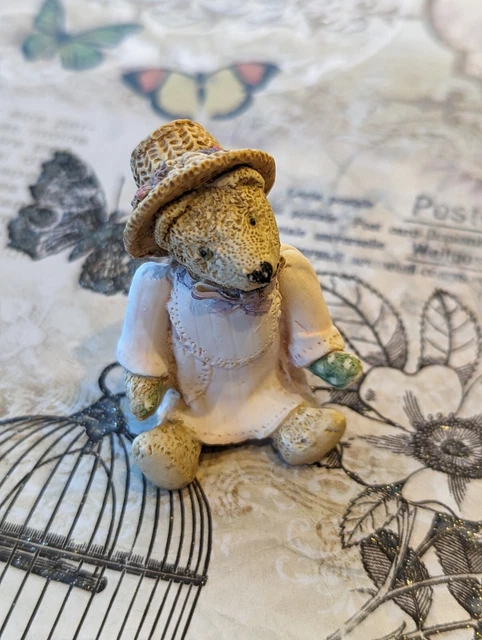 Peter Fagan 1994 TC335 'Priscilla' Handpainted ceramic bear (Vintage ornament)