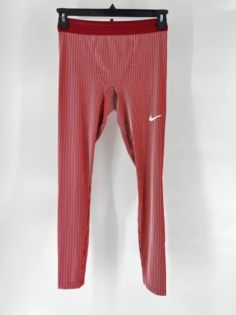 Size M Nike Pro Elite Official Racing Tights Red Made in USA Mens AO8491-000