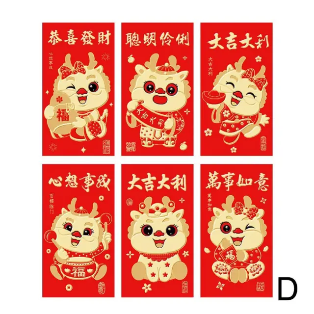 2024 Chinese New Year Red Envelope Lucky Money Pocket