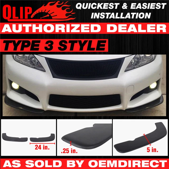 Fits Toyota Type 3 Front Bumper Quick Lip 2Pc Splitter EZ 24X5 Inch