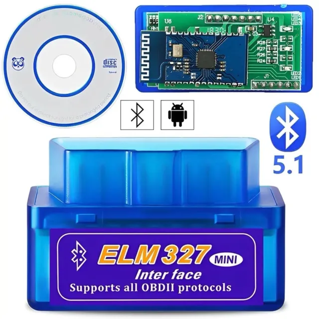 Outil Diagnostic Multimarque ELM327 USB BLUETOOTH Prise OBDII/OBD2