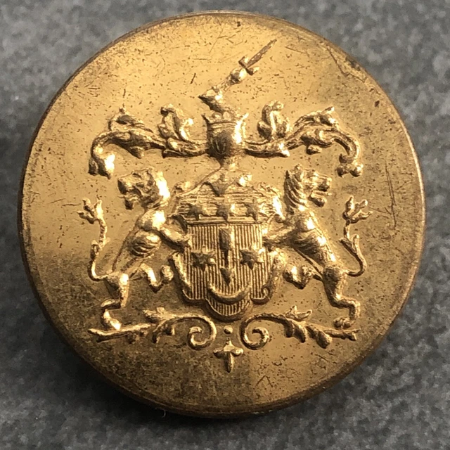 Bouton Ancien En Bronze – Créateur Français à Identifier – 29 Mm – Collection