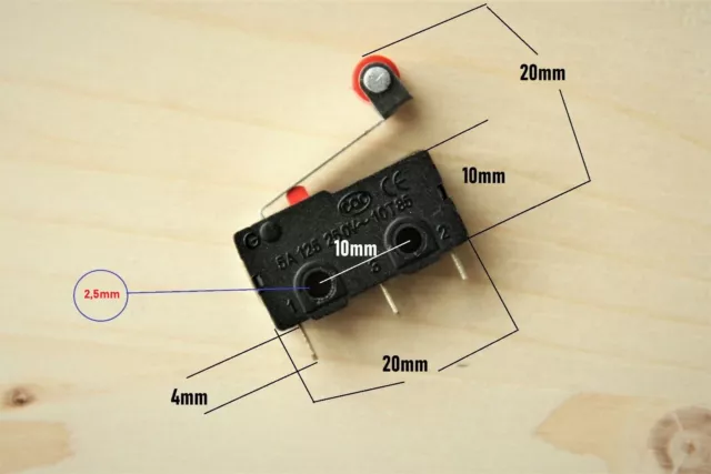 Endschalter Micro Mini 3D Drucker Öffner/Schließer Microswitch Endstop Rollen 2