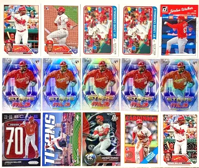 (15) JORDAN WALKER Rookie Cards Lot! Includes SP PARALLELS + INSERTS Cubs