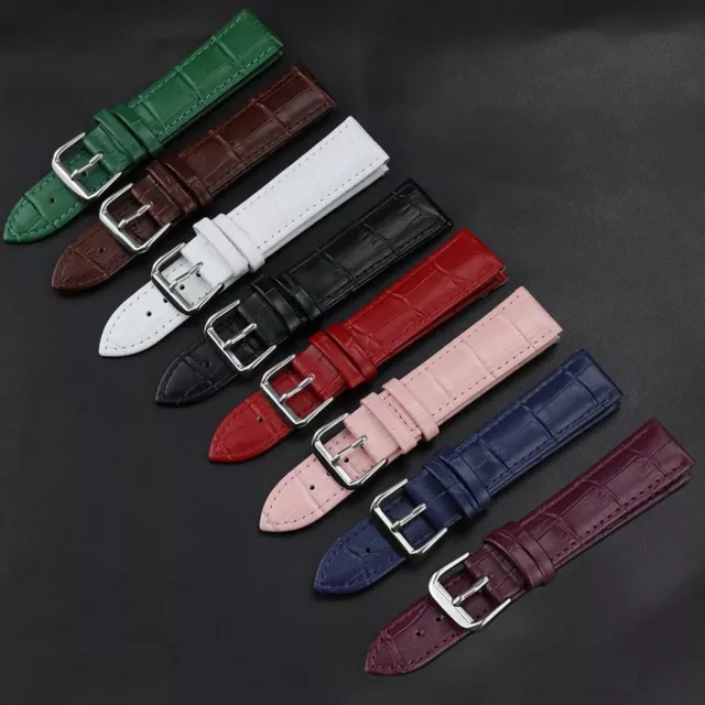 Genuine Leather Bracelet  Watch Band Strap Watchband 10 12 14 16 18 20 22 24mm