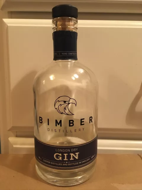 Bimber Empty Gin Bottle Upcycle Collectors Wedding Craft