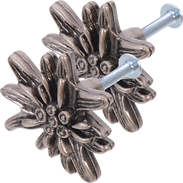 2 Pcs Retro Handle Closet Door Knobs Drawer Handles Door Handle 12