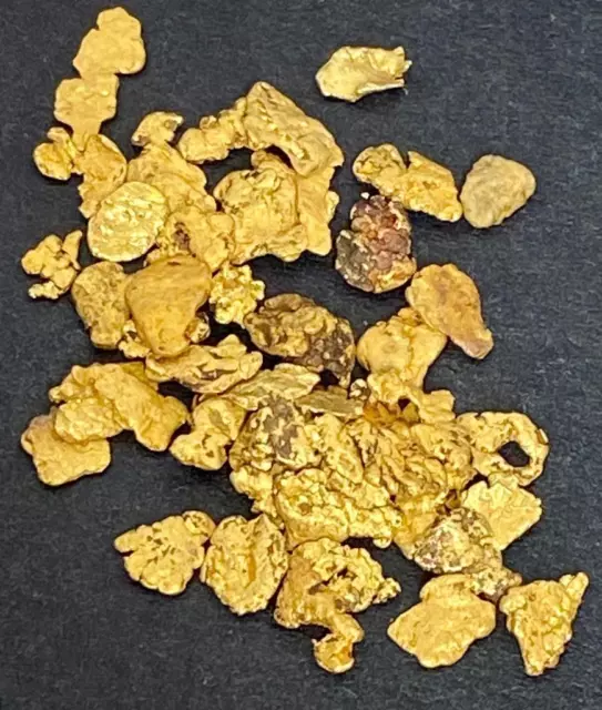 GOLD NUGGETS 3.009 GRAMS Alaskan Natural Placer #6-#8 Mammoth Creek High Purity