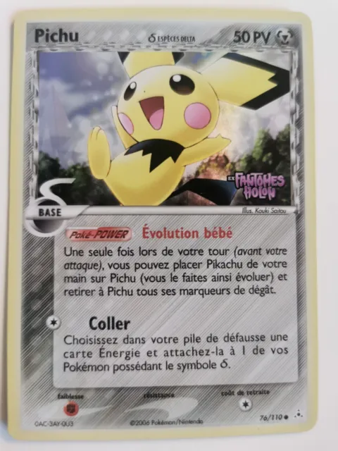Pokemon Picchu Reverse Card - EX Ghosts Holon - 76/110 Excellent VF Condition