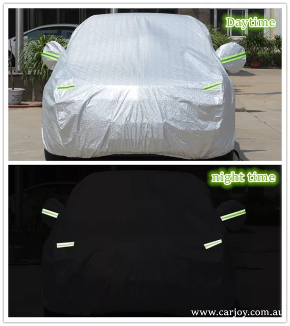 Premium Waterproof Rain UV Protection Aluminum Car Cover Zip Entry Suzuki Swift 3