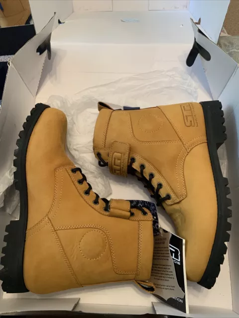 LINDSTRANDS DRIZZLE WATERPROOF Short Motorcycle Boots Tan Size